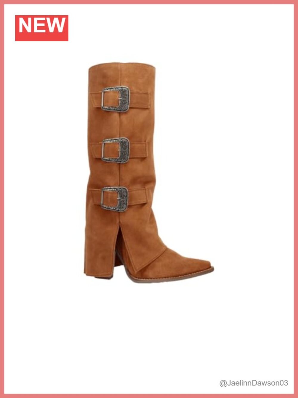 Dingo Suede Over the Knee Boots Block Heel Snip Toe Casual Pull-On